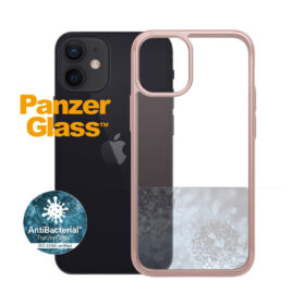 Kaitseümbris ClearCase, Apple iPhone 12 mini, klaasist tagaküljega, roosakuldne / läbipaistev, PanzerGlass