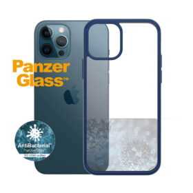 Kaitseümbris ClearCase, Apple iPhone 12 / 12 Pro, klaasist tagaküljega, sinine / läbipaistev, PanzerGlass