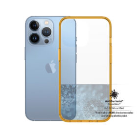 Kaitseümbris ClearCaseColor, Apple iPhone 13 Pro, klaasist tagaküljega, oranž / läbipaistev, PanzerGlass