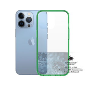 Kaitseümbris ClearCaseColor, Apple iPhone 13 Pro, klaasist tagaküljega, roheline / läbipaistev, PanzerGlass