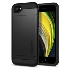 Kaitseümbris kaarditaskuga Slim Armor CS, Apple iPhone 7 / 8 / SE (2020/2022), must, Spigen