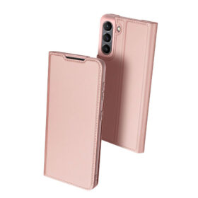 Kaitseümbris kaanega Skin Pro, Samsung Galaxy S21 FE 5G, roosakuldne, Dux Ducis