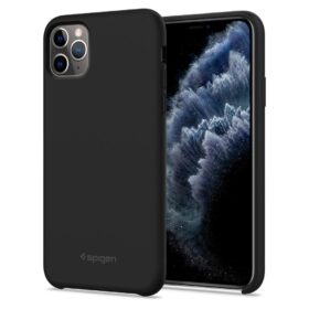 Kaitseümbris Silicone Fit, Apple iPhone 11 Pro Max, must, Spigen