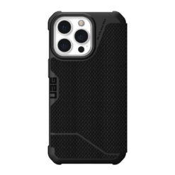 Kaitseümbris kaanega Metropolis Folio, Apple iPhone 13 Pro, Kevlar must, Urban Armor Gear (UAG)