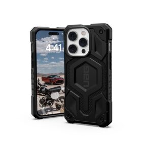 Kaitseümbris Monarch Pro Kevlar MagSafe, Apple iPhone 14 Pro, Kevlar must, Urban Armor Gear (UAG)