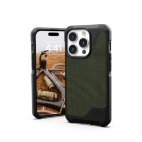 Kaitseümbris Metropolis LT MagSafe, Apple iPhone 15 Pro, Kevlar oliivroheline, Urban Armor Gear (UAG)