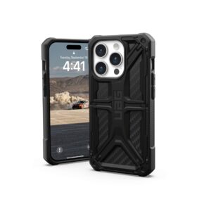 Kaitseümbris Monarch, Apple iPhone 15 Pro, carbon fiber, Urban Armor Gear (UAG)