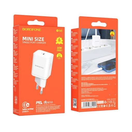 Laadija Borofone BN6 20W USB-C valge - Image 5