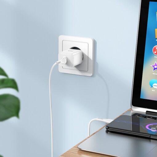 Laadija Hoco N26 18W USB-A + USB-A to MicroUSB cable 1.0m valge - Image 3