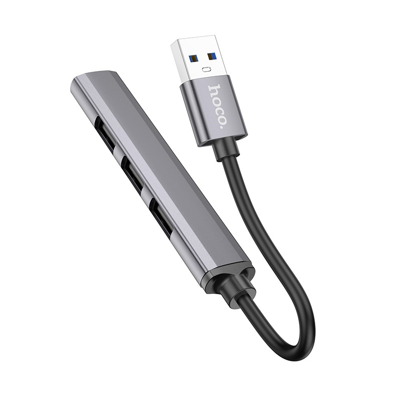 USB jaotur Hoco HB26 4-in-1 adapter USB-A to 1xUSB3.0 + 3xUSB2.0 hall - Image 2