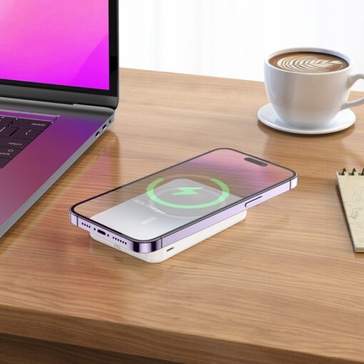 Väline aku Power Bank Hoco J109 PD20W Magnetic 5000mAh valge - Image 4
