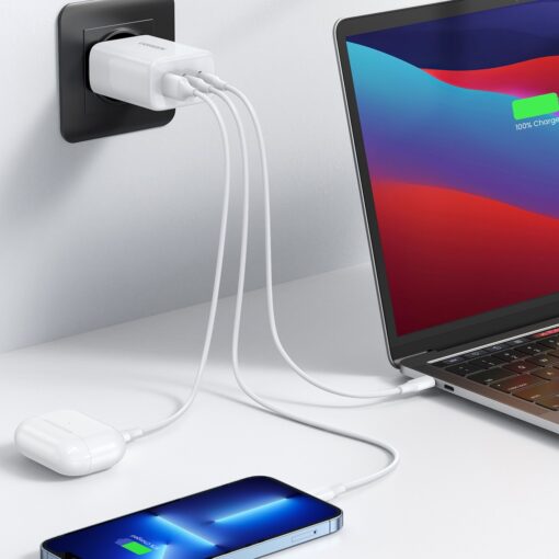 Laadija Ugreen CD275 65W 2xUSB-C/USB-A valge - Image 3