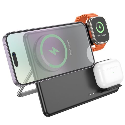 Juhtmeta laadija Hoco CQ1 (Apple) 3-in-1 must - Image 2