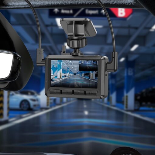 Videosalvesti Hoco DV3 Dual Channel Driving Recorder With Display - Image 4
