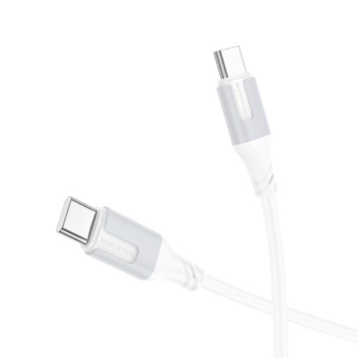 Laadimisjuhe Borofone BX101 60W USB-C to USB-C 1.0m valge - Image 2