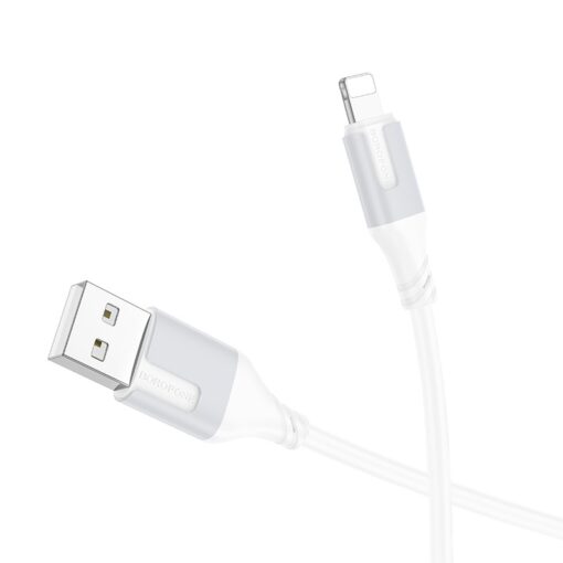 Laadimisjuhe Borofone BX101 USB-A to Lightning 1.0m valge - Image 2