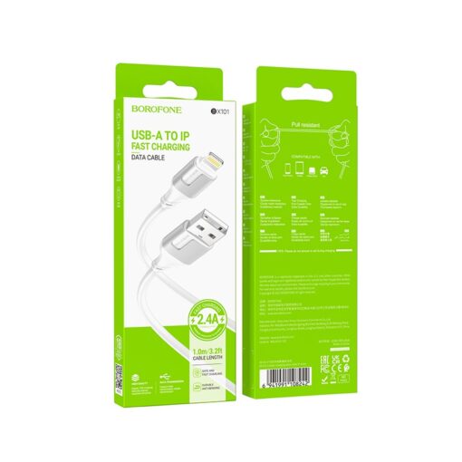 Laadimisjuhe Borofone BX101 USB-A to Lightning 1.0m valge - Image 3