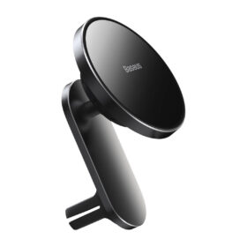Juhtmevaba laadimisega autohoidik ventilatsiooniavasse / armatuurile, 15W, magnetiga, MagSafe, must, Baseus