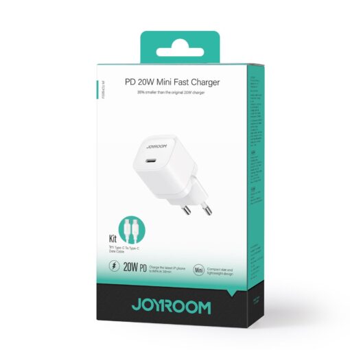 Laadija Joyroom JR-TCF02 20W USB-C + USB-C to USB-C cable 1.0m valge - Image 2