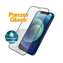 Kaitseklaas Apple iPhone 12 mini, ümbrisesõbralik, musta äärega, PanzerGlass