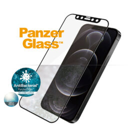 Kaitseklaas Apple iPhone 12 / 12 Pro, ümbrisesõbralik, musta äärega, peegeldumisvastane, PanzerGlass