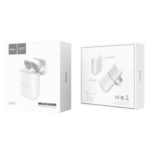 Case (wireless charging) HOCO CW18 Airpods white