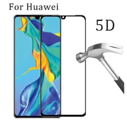 Screen protection glass "5D Full Glue" Huawei P30 Lite curved black bulk