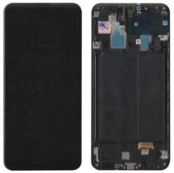 LCD screen Samsung A305 A30 2019 with touch screen and frame black original (service pack)