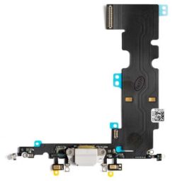 Flex for iPhone 8 Plus for charging connector with microphone Silver ORG