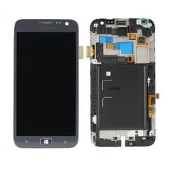 LCD screen Samsung i8750 Aktiv S with touch screen and frame Grey original (service pack)