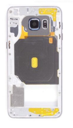 Middle housing Samsung G928F S6 Edge Plus grey (blue) with buzzer and sides buttons original (used Grade B)
