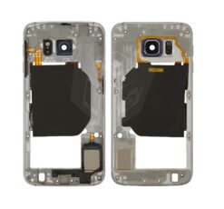 Middle housing Samsung G920F S6 blue (black) with buzzer and sides buttons original (used Grade B)