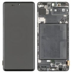 LCD screen Samsung A715 A71 2020 with touch screen and frame Black original (service pack)