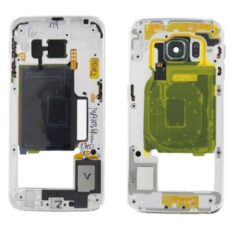 Middle housing Samsung G925F S6 Edge silver (green) with buzzer and sides buttons original (service pack)