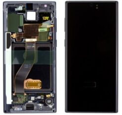 LCD screen Samsung N970F Note 10 with touch screen and frame black original (used Grade C)