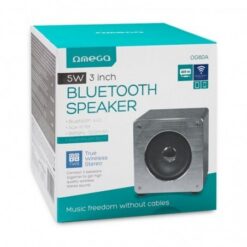 Bluetooth portable speaker OMEGA WOODEN OG60A (MicroSD, laisvų rankų įranga, AUX,FM) silver
