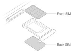 SIM card holder for iPhone 12 DUAL SIM Black ORG