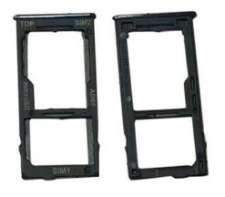 SIM card holder Samsung A426 A42 5G black original (service pack)