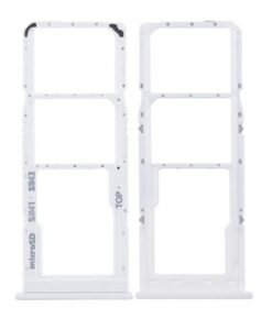 SIM card holder Samsung A125 A12/A127 A12S white original (service pack)