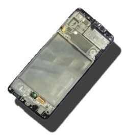 LCD screen Samsung A325 A32 4G 2021 with touch screen with frame Black original (service pack)