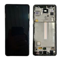 LCD screen Samsung A525/A526 A52 4G/5G 2021 with touch screen with frame Awesome White original (service pack)