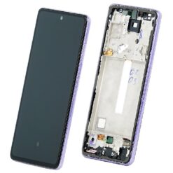 LCD screen Samsung A725/A726 A72 4G/5G 2021 with touch screen with frame and battery Violet original (service pack)
