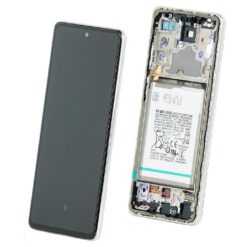 LCD screen Samsung A725/A726 A72 4G/5G 2021 with touch screen with frame and battery White original (service pack)