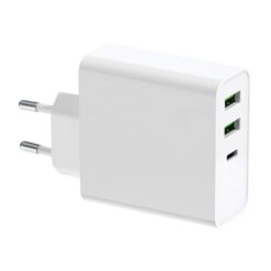 Charger Platinet QuickCharge Type-C+USB 2.4A (65W) white