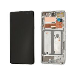 LCD screen Samsung G977F S10 5G (not compatible with G973!) with touch screen and frame black original (used Grade C)