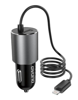 Car charger Dudao (R5Pro) + "lightning" (1xUSB; 5V 3.4A) black