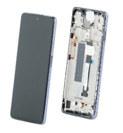 LCD screen Xiaomi Mi 10T Lite 5G with touch screen with frame Pearl Grey/Tarnish original  (service  pack)
