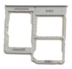 SIM card holder Samsung A405 A40 2019 White original (service pack)