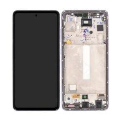 LCD screen Samsung A528 A52S 2021 with touch screen and frame Awesome White original (service pack)