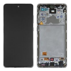 LCD screen Samsung A725/A726 A72 4G/5G with touch screen with frame White original (service pack)
